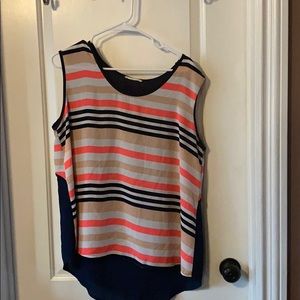 Stripped sleeveless blouse